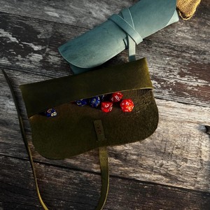 Bolsa de Almacenamiento de Dados Portátil de Lujo, Hecha a Mano, con Cordón, de Piel Sintética, Bandeja para Monedas, Bolsas para Guardar Dados para Juegos - Product Image 4