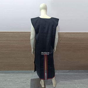 Túnica Negra de Algodón Bordada con la Cruz Templaria Medieval, Hecha a Mano, de Alta Calidad, Disfraz de Cruzado Renacentista para Fiesta de Halloween - Product Image 6