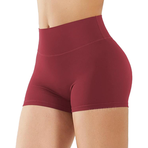 Shorts de fitness pour femmes, design froncé aux fesses, taille haute, leggings de sport sans couture, pour yoga, entraînement et tenue de sport - Product Image 2