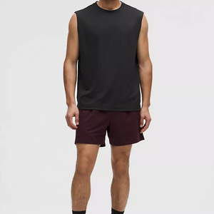 Men's <b>Black</b> Sleeveless O-Neck Solid <b>Knitted</b> Casual <b>Tank</b> <b>Top</b> - Product Image 3