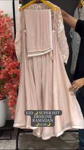 ชุดปาลาซโซพร้อมส่งออก พร้อมผ้าคลุมไหล่ ดีไซน์พิเศษและทันสมัยสำหรับงานแต่งงาน ชุดเสื้อปาลาซโซและผ้าคลุมไหล่ปักลายเลื่อมสวยงาม - Product Image 3