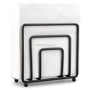 Handcrafted Black Coated Iron Napkin Stand Elegant Metal Tissue Holder Hotel <b>Kitchen</b> <b>Accessories</b> <b>Decorative</b> Napkin Rack For Sale - Product Image 1