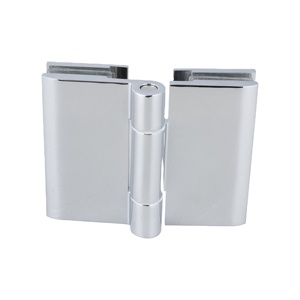 Charnière de porte en laiton massif à 180 degrés, verre à verre, design rectangulaire moderne et traditionnel pour portes et fenêtres - Product Image 1