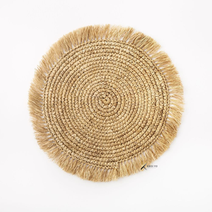 Manteles Individuales Redondos de Seagrass Tejidos a Mano, Estilo Bohemio, Naturales, Duraderos, Ecológicos, de 2mm de Grosor y 30cm de Diámetro, de Fábrica - Product Image 2