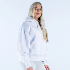 Hoodies élégants pour femmes, blancs, coupe ample, doublés en polaire, mode décontractée d'hiver, confortables, tendance, vêtements de tous les jours, nouveaux styles - Product Image 2