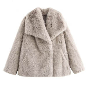 Veste en fourrure pour femme confortable et écologique avec design personnalisable, doublure douce, sensation de chaleur, finition douillette, look élégant - Product Image 1