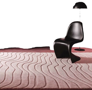 Alfombra Moderna de Pelo Largo, Hecha a Mano, de Lana, Resistente al Fuego, Apta para Mascotas, Ecológica, con Base de Látex de 12 mm de Grosor, Color Sólido - Product Image 1