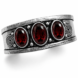 Brazalete Ovalado Vintage Crimson Glow Hydro Garnet, Joyería Artesanal Hecha a Mano para Mujer, Chapado en Plata y Oro sobre Latón - Product Image 1