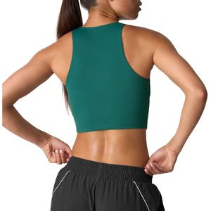 Custom Wholesale Women Sleeveless Crop <b>Top</b> OEM ODM Manufacturer High Neck Fitness Tank <b>Top</b> Stretch Gym Activewear - Product Image 2