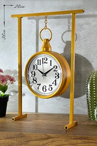 Timeless <b>Table</b> <b>Clock</b> Stylish Modern Desk Timepiece for Library Office Cabin Reception Decor And Elegant Home Workspace Use - Product Image 4