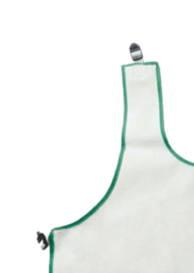 Tablier antistatique blanc avec bordure verte et logo Holy Signs International HSI-LWA/011 pour usage en atelier d'usine - Product Image 5