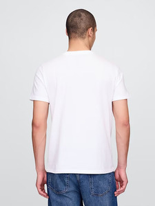 T-shirt en coton blanc pour homme de qualité supérieure, manches courtes, col rond, coupe classique, couleur unie, jersey tricoté, à porter tous les jours - Product Image 3
