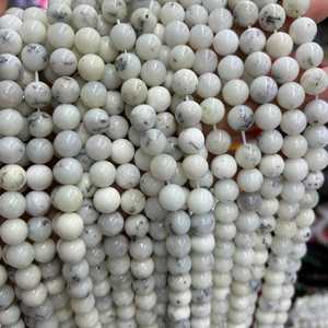 ลูกปัดโอปอลสีขาวธรรมชาติ เรียบเนียน รับรองโดย IGI ผลิตจากรัฐราชสถาน สำหรับทำเครื่องประดับ ขายส่ง ZUBEDA GEMS JEWELRY - Product Image 3