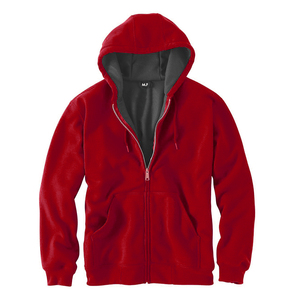 High Quality Autumn/Winter <b>Men's</b> <b>Sherpa</b> Fleece Zipper-Up Solid Plain Dyed <b>Hoodie</b> Blank Loose Fit <b>Hoodie</b> - Product Image 4