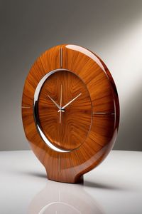 Modern Round Wooden <b>Wall</b> <b>Clock</b> <b>Silent</b> Quartz Battery Powered Decorative Timepiece for Living Room Hallway - Product Image 2