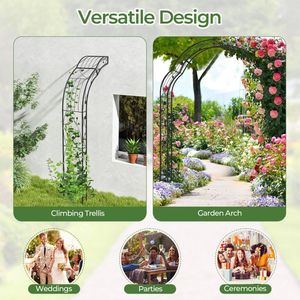 Garden Arch Arbor <b>Trellis</b> <b>for</b> Climbing Plants & <b>Roses</b> Fencing & Gate <b>for</b> Vines - Product Image 6