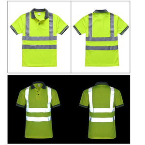 เสื้อยืดกีฬาผู้ชาย Econex สีน้ำเงินสะท้อนแสง ป้องกันรอยยับ แห้งเร็ว เสื้อทำงานแบบมองเห็นได้ชัดเจน ผลิตจากโพลีเอสเตอร์ - Product Image 6