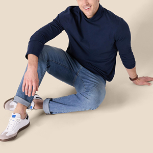 Wholesale <b>Mens</b> <b>Turtle</b> High <b>Neck</b> Long Sleeve Shirt Casual Solid Color Ribbed Knit Undershirt For Daily Wear Comfortable For <b>Men</b> - Product Image 5