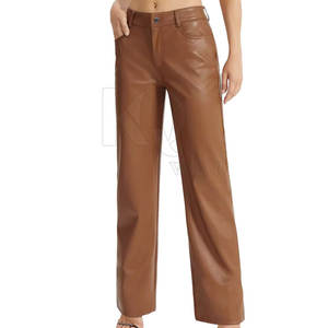 Pantalones de Cuero para Mujer, Diseño Clásico Ajustado y Elástico para Uso Diario y Noches Elegantes - Product Image 4