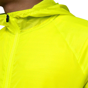 Men's Bright <b>Yellow</b> <b>Waterproof</b> Hooded Rain <b>Jacket</b> Lightweight Spring Outdoor Sporty Zipper Closure Polyester Material - Product Image 5