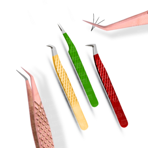 Supreme Beauty Pince à épiler en acier inoxydable pour extensions de cils, pour maquilleurs professionnels, idéale pour prélever les cils fins, fabrication de précision - Product Image 4
