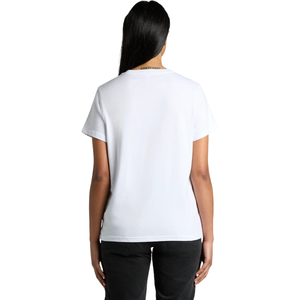 Camiseta de Manga Corta con Cuello Redondo y Corte Regular para Mujer, Estampado Minimalista en el Pecho, Top de Algodón para Uso Diario, Fábrica de Ropa Personalizada OEM, Venta al Por Mayor - Product Image 1