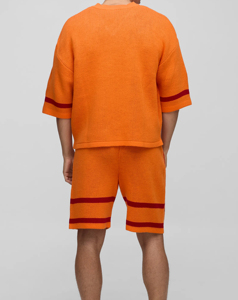 เสื้อยืดและกางเกงขาสั้นผู้ชาย 2 ชิ้น คอลเลคชั่นฤดูใบไม้ร่วง ปี 2026 ทรงหลวม แฟชั่นทันสมัย สไตล์ลำลอง ผลิตจากใยไผ่ ลายเสือดาว ล้างสีแบบแอซิดวอช ชุดเซ็ตพร้อมใส่ - Product Image 2