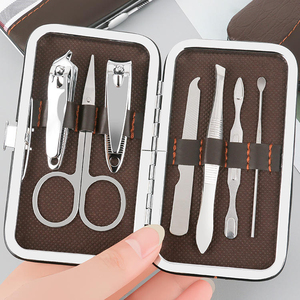 <b>Manicure</b> Set 18 in 1 Professional Pedicure <b>Kit</b> Nail Grooming <b>Kit</b> with Black Leather Travel Case Surgical Instruments - Product Image 5