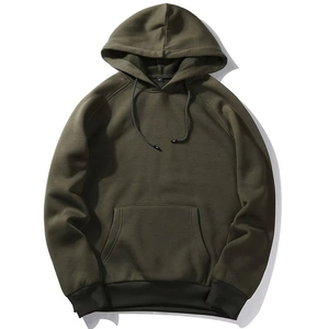 Sweat-shirt à capuche gris pour homme, 100% coton, molleton français, coupe classique, décontracté, avec poche, manches raglan, style tricoté pour l'automne, sweats à capuche pour homme - Product Image 2