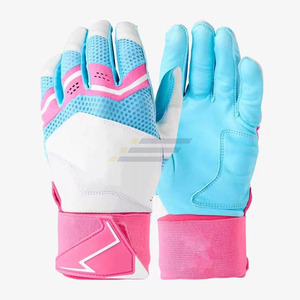 Gants de frappeur de baseball/softball en cuir de qualité supérieure, tailles XXL/XL, droit/gauche, séchage rapide, respirants, durables, fermeture auto-agrippante - Product Image 4