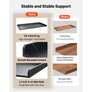 Topper per Lavatrice e Asciugatrice in Marmo 54 x 27,5 Pollici con 2 Ganci, Resistente all'Acqua, per Ripiano Superiore e Stoccaggio a Parete - Product Image 6