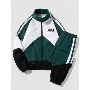 Chándal deportivo ligero para hombre con cremallera completa, chaqueta personalizada y sudaderas con capucha elásticas, 100% nailon, proveedor de ropa deportiva. - Product Image 1