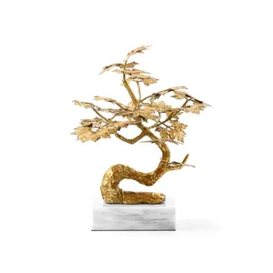 Figura Decorativa de Aluminio de Diseño, Hecha a Mano, Chapada en Oro, Escultura de Fundición Moderna y Tradicional de Lujo para Interiores Residenciales - Product Image 4