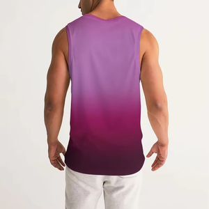 Camisetas sin mangas de fitness para hombre, de punto liso, con sublimación completa, efecto lavado, logotipo personalizado, tallas grandes, servicio OEM informal - Product Image 2