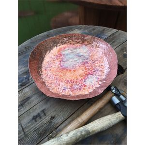 Handmade Irregular Enamel <b>Serving</b> Tray <b>Set</b> Abstract Colorful Metal Food Plate Decorative Nut Platter for Home Hotel Wholesale - Product Image 5