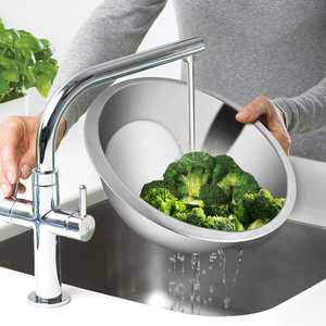 Colador de alimentos de acero inoxidable o herramienta de pasta perforada - Product Image 1