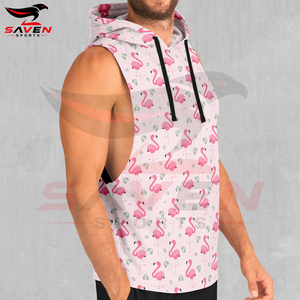 New Arrival OEM ODM Service Hand Made 2026 <b>Pink</b> White Color Unique Design Outer Wear High Demand Product Sleeveless <b>Hoodies</b> - Product Image 3