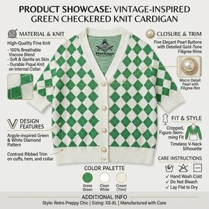 HMR Alpha |   Kapa |   Broderie Alpha Soror, vêtements en tricot d'hiver personnalisés pour femmes, blanc et vert, fermeture à boutons brodée pour sororité - Product Image 6