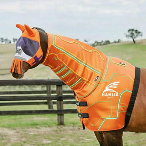 Nouvelle Arrivée Masque Anti-Mouches pour Chevaux avec Protection UV, Confortable, Respirant, Élastique, avec Couvre-Oreilles et Cache-Œils en Maille - Product Image 2