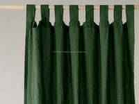 Rideaux en coton imprimés à la main vert olive, 10 couleurs, draperies moutarde, style bohème pour salon et chambre, écologiques et anti-poussière