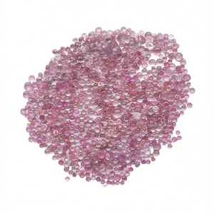 Cabochons ronds en tourmaline rose bébé naturelle de 2 mm et 4 mm, pierres précieuses en vrac pour la fabrication de bijoux, vente en gros - Product Image 2