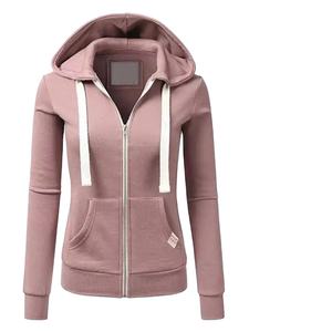 Sudadera con capucha deportiva para mujer, chaqueta con cremallera y cordón para mujer con bolsillos elásticos para puños, abrigo deportivo de otoño e invierno para mujer delgada - Product Image 1