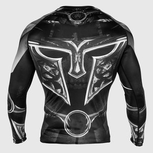 เสื้อรัดกล้ามเนื้อแขนยาวสีดำสำหรับผู้ชาย Venum พิมพ์ลายแบบ Sublimation แห้งเร็ว ผลิตจากโพลีเอสเตอร์ ไซส์ผู้ใหญ่ โลโก้ด้านหน้า - Product Image 3