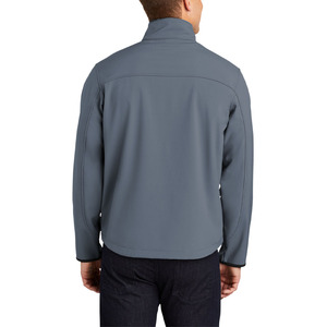 Veste polaire grise pour homme, coupe-vent, fermeture éclair, col montant, vêtement décontracté pour l'extérieur, automne, coupe régulière, matière polyester - Product Image 4
