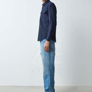 Pantalones Vaqueros Casuales Rectos para Hombre Hechos a Medida con Tela de Lona Transpirable Ecológica de Algodón - Product Image 4