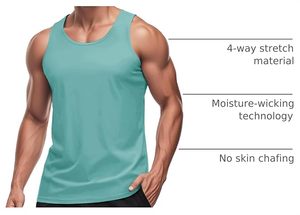<b>Men</b>’s <b>Crop</b> Tank <b>Top</b> OEM Manufacturer | Custom Sleeveless Workout Tank <b>Tops</b> | Wholesale Gym Fitness Bodybuilding Running Training - Product Image 2