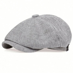 Gorra Unisex de Lana con Diseño Espigado, Estilo Newsboy, Ivy, Baker Boy, con Botón en la Parte Superior, Casual, para Primavera y Otoño, con Logotipo Personalizado OEM - Product Image 5