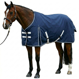 Manta Impermeable para Caballos para Uso en Pastos, con Tela Exterior de Poliéster 600D y Forro Interior Suave - Product Image 1