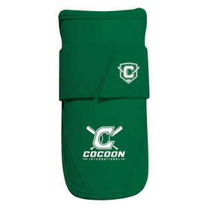 Protège-coude de baseball vert personnalisé en tissu maillé PU léger avec sangle réglable – Taille adulte et junior pour l'entraînement du bras - Product Image 1