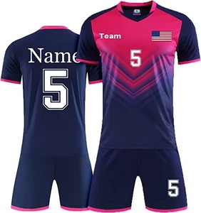 ชุดฟุตบอลแบบกำหนดเอง เสื้อและกางเกงขาสั้น ผ้าระบายอากาศแบบซับลิเมชั่น - Product Image 2